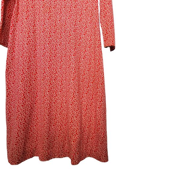 1970s Vintage DVF Diane Von Furstenberg Keyhole Graphic T-shirt Dress - Size 12 - Picture 5 of 7